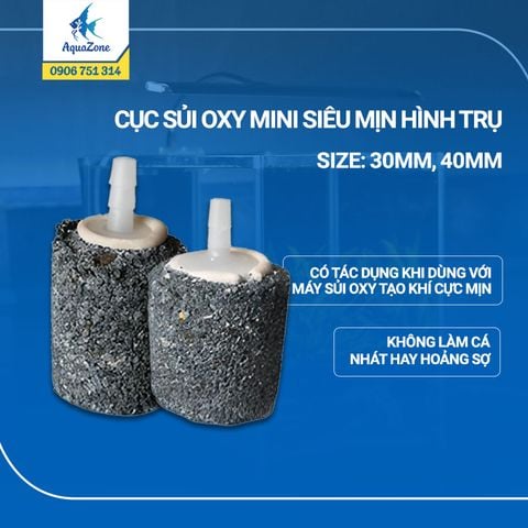 COMBO 10 CỤC SỦI OXY MINI SIÊU MỊN HÌNH TRỤ Size 30mm, 40mm