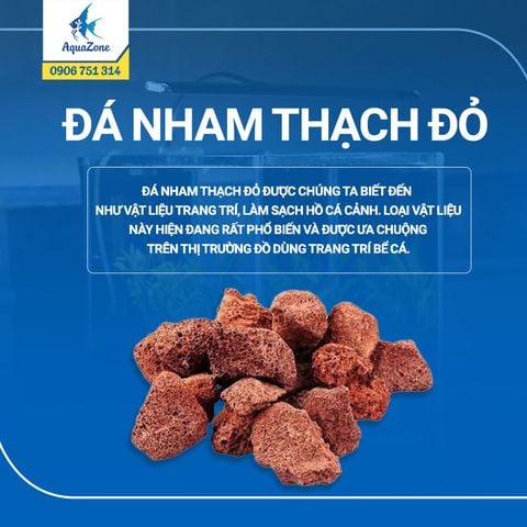 Đá nham thạch đỏ | Vật liệu trang trí và làm sạch hồ cá
