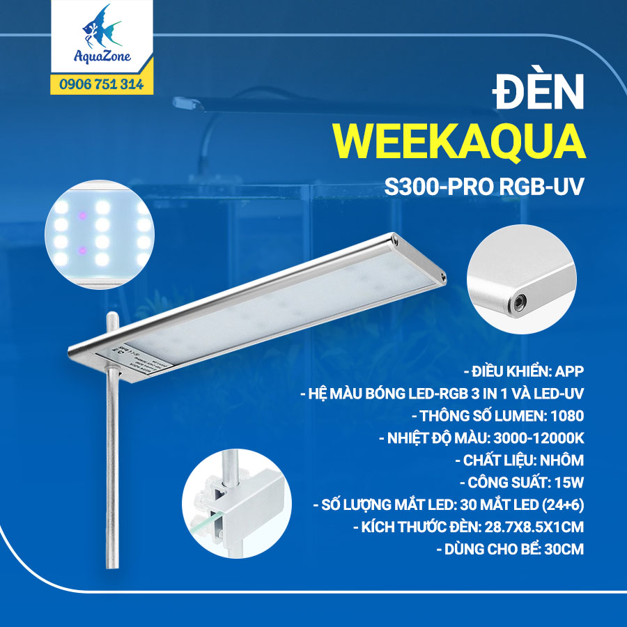 【美品】WEEK AQUA S300pro LEDライト RGBライト 30cm WEEK AQUA S300pro LED RGB＋UVライト 美品】WEEK AQUA S300pro LED