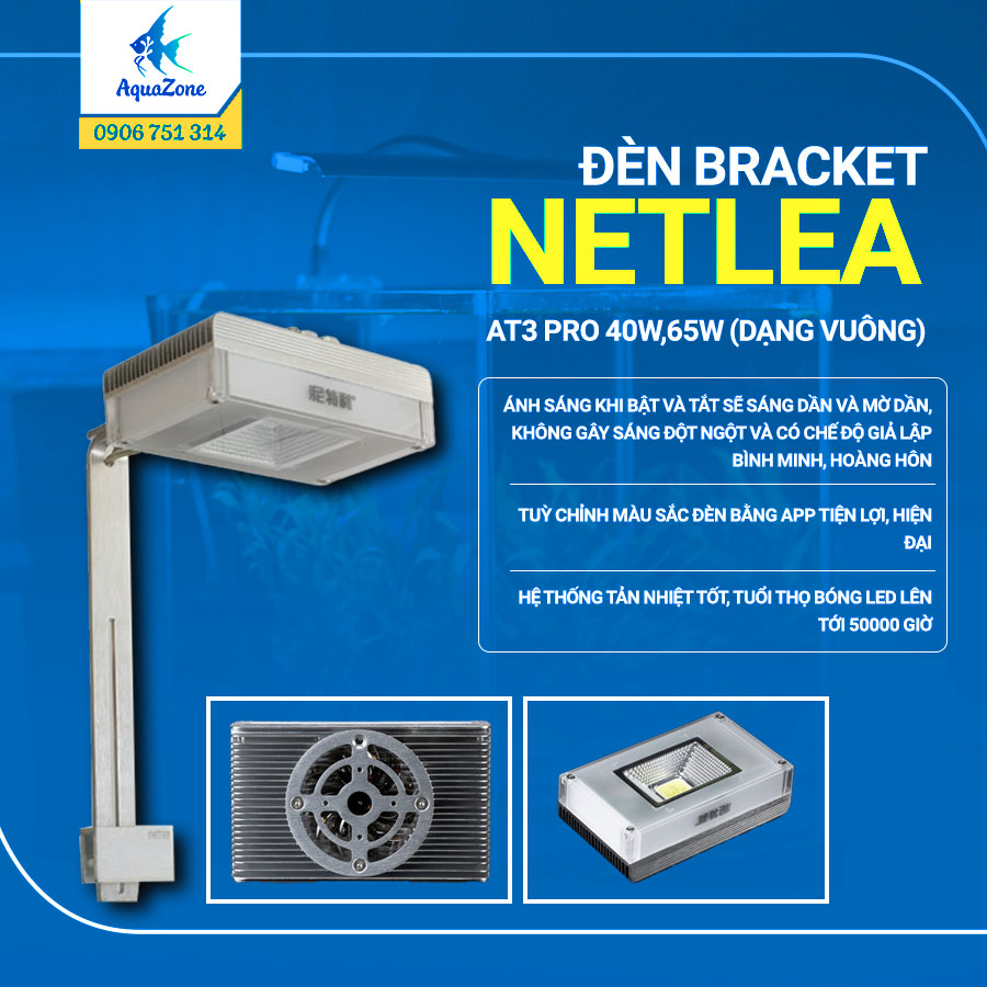 ĐÈN NETLEA BRACKET AT3 PRO 40W, 65W (DẠNG VUÔNG) - AquaZone - Siêu thị ...