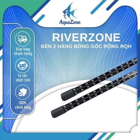 Đèn led 2 hàng bóng góc rộng Riverzone RQH cao cấp đỏ cá không đỏ nước dành cho cá rồng, cá Koi, cá chép