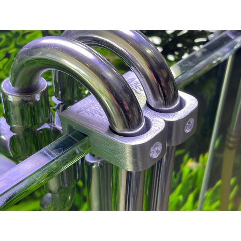 Kẹp In Out inox cao cấp Week Aqua chuyên dụng cho ống in out cho lọc thùng bể cá, size S M L