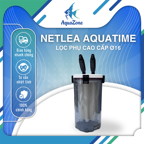 Lọc phụ Netlea Aquatime - Lọc phụ cao cấp Ø16 cho bể cá, bể thủy sinh, có sẵn bông lọc