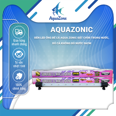 Đèn led ống bể cá Aqua Zonic đặt chìm trong nước, đỏ cá không đỏ nước 56cm