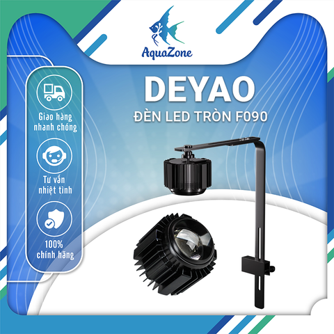Đèn LED tròn hồ cá DEYAO F090 điều chỉnh tiêu cự, chip đèn siêu sáng và điều khiển app