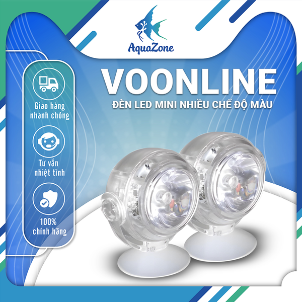 Đèn led chiếu điểm mini cho bể cá Voonline có nhiều chế độ màu sắc gắn chìm dưới nước