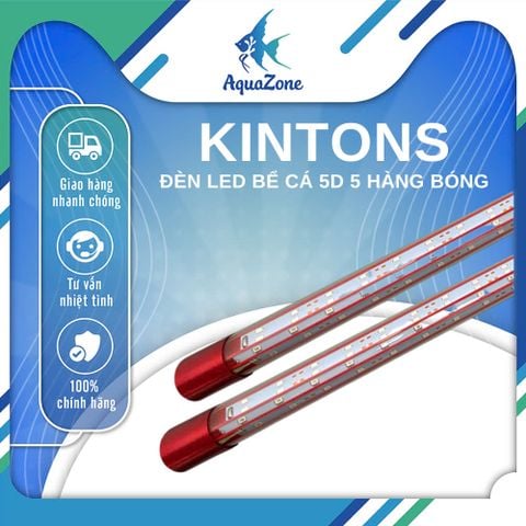 Đèn LED bể cá Kintons 5D - Đèn LED 5 hàng bóng góc rộng, tăng cường màu sắc cá, đỏ cá không đỏ nước