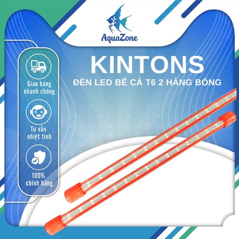 Đèn LED bể cá Kintons T6 - Đèn LED 2 hàng bóng giúp nổi bật màu cá, đỏ cá không đỏ nước