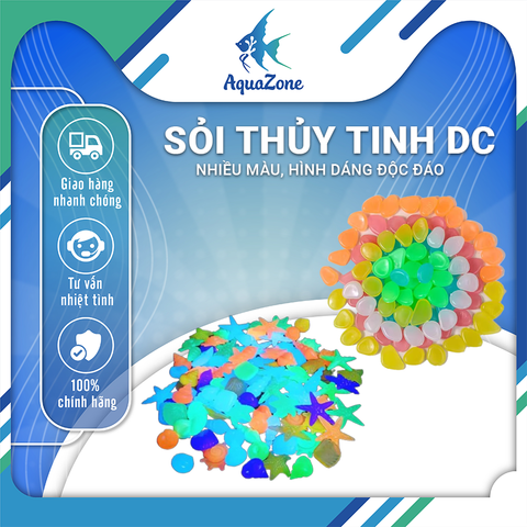 Sỏi thủy tinh DQ nhiều màu, hình dáng độc đáo