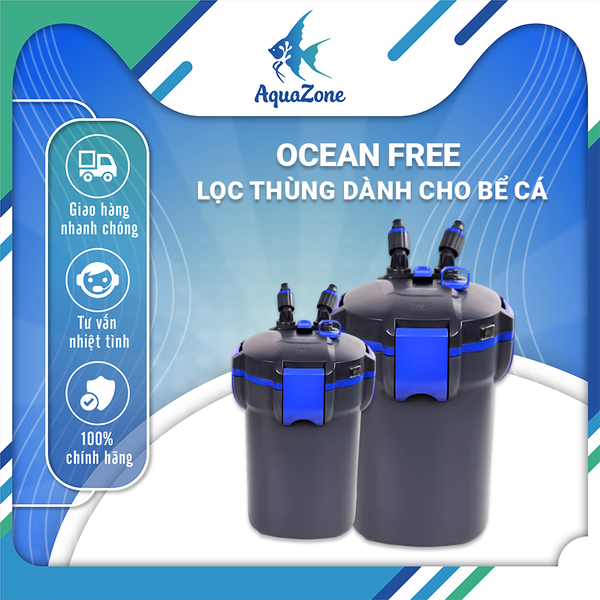 Lọc thùng bể cá OF sẵn vật liệu học (sứ lọc, bông lọc) với nhiều ngăn tiện lợi, yên tĩnh