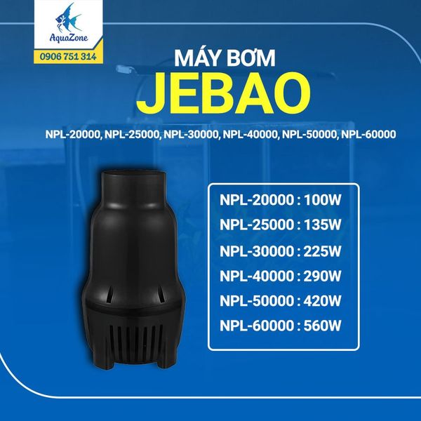 Máy bơm Jebao NLP 20000 - 60000 lưu lượng lớn, tiết kiệm điện, hoàn hảo cho bể cá lớn, ao, thác nước, hồ cá koi