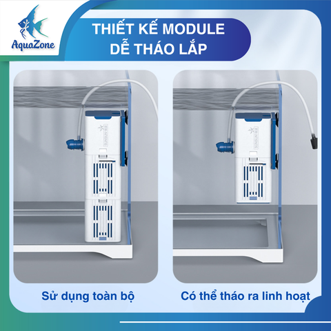Lọc 3in1 Sunsun YQP Series - Lọc bể cá đa năng 3 tính năng bơm, lọc, tạo oxy