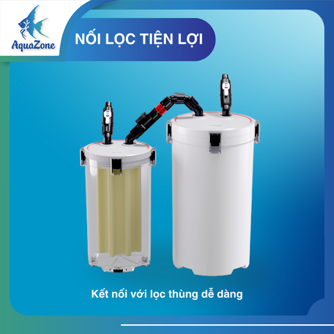Lọc phụ Netlea Aquatime - Lọc phụ cao cấp Ø16 cho bể cá, bể thủy sinh, có sẵn bông lọc