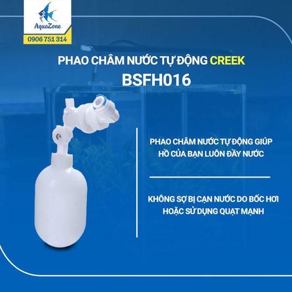 PHAO CHÂM NƯỚC TỰ ĐỘNG BƠM VÀ NGẮT CHO HỒ CÁ - CREEK BSFH016