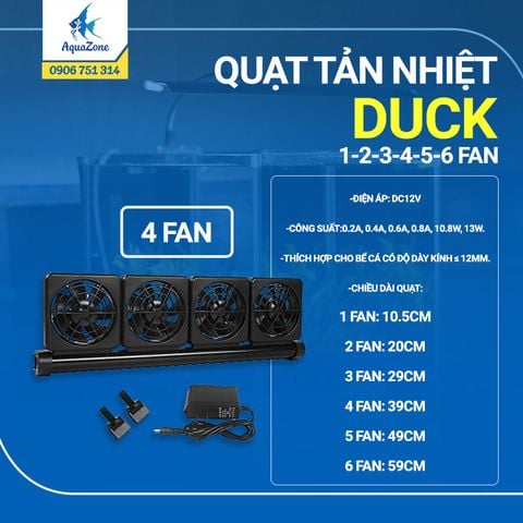 QUẠT TẢN NHIỆT DUCK: 1-2-3-4-5-6 FAN