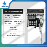 Lọc treo bể cá Cherlam 3.5w 6w 8w 350/ 550/ 800 | Lọc treo có thể tùy chỉnh lưu lượng và vật liệu lọc bể cá thủy sinh