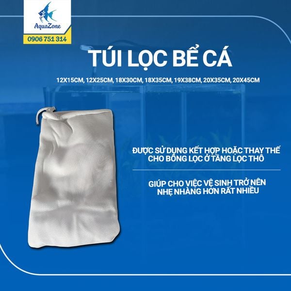 Túi lọc bể cá nhiêu kích thước