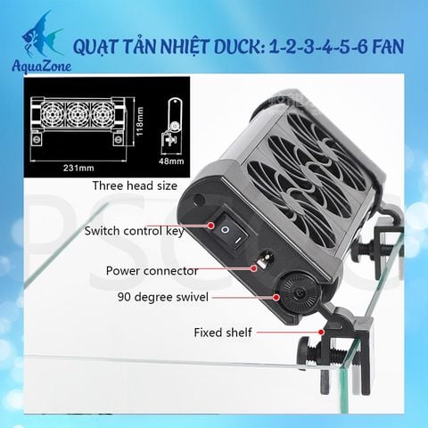QUẠT TẢN NHIỆT DUCK: 1-2-3-4-5-6 FAN