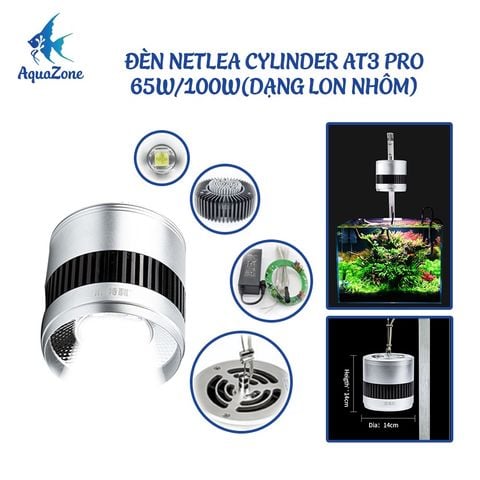 ĐÈN NETLEA CYLINDER  AT3 PRO 65W, 100W (DẠNG LON NHÔM)