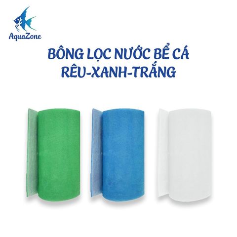 BÔNG LỌC NƯỚC BỂ CÁ (Bông lọc Rêu - Xanh - Trắng)