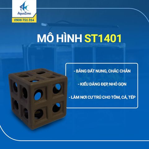 Mô hình hang động cho cá tép trú ST1401