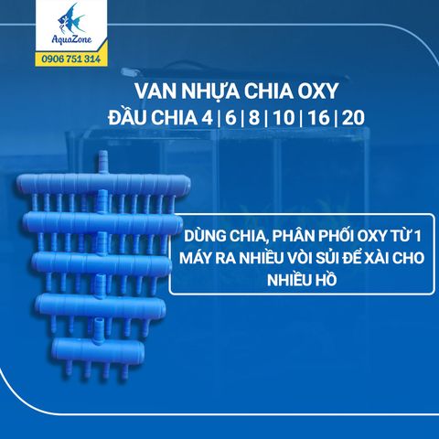 Van Nhựa Chia Oxy - Đầu Chia 4 | 6 | 8 | 10 | 16 | 20 - Chia Ống Oxy Bể Cá Cảnh Thuỷ Sinh
