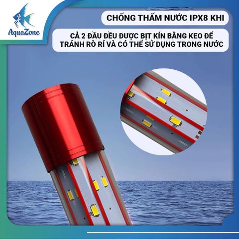 Đèn LED bể cá Kintons 5D - Đèn LED 5 hàng bóng góc rộng, tăng cường màu sắc cá, đỏ cá không đỏ nước