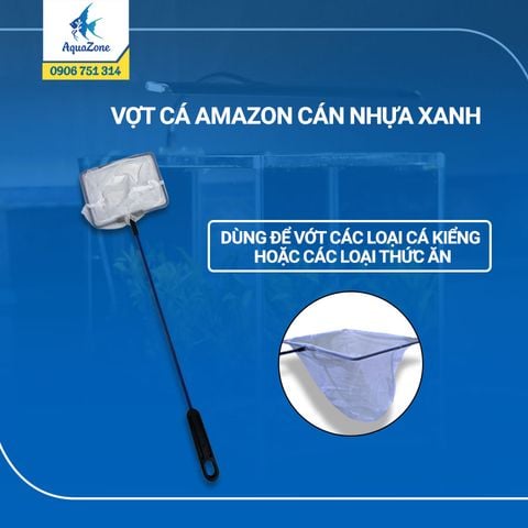VỢT CÁ AMAZON CÁN NHỰA XANH