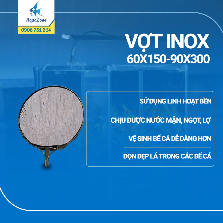 Vợt inox bắt cá - AquaZone - Siêu thị cá cảnh