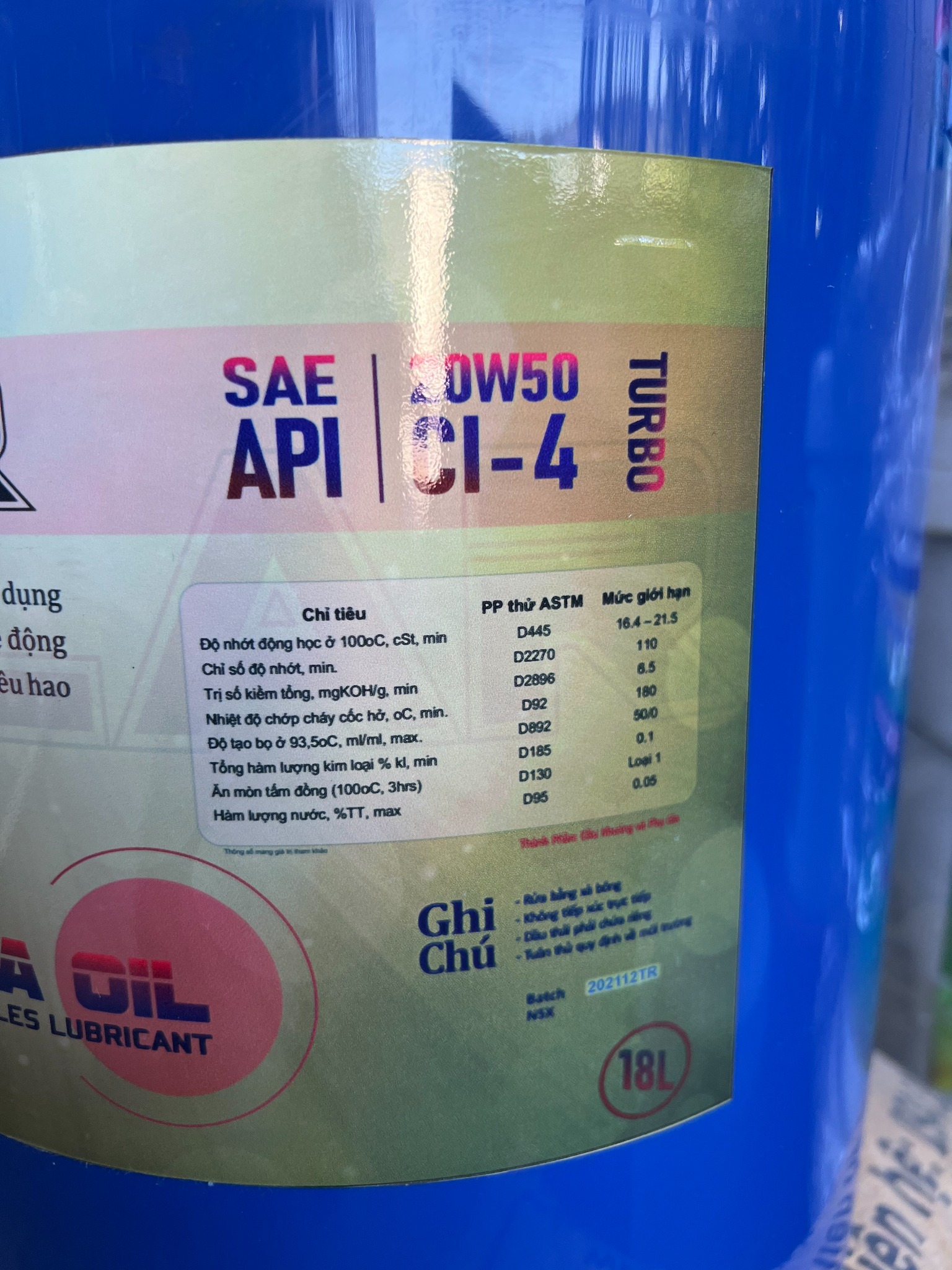 Dầu Động Cơ SOLAR 20W50 TURBO CI-4 – Công Ty TNHH Thịnh Phát T&P