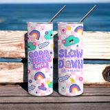  Positive Vibe For Summer Go Drink Phong cách sống Skinny 600ml In Tên, Hình Ảnh Theo Yêu Cầu 