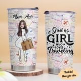  Travel Lover Go Drink In Tên Ghép Ảnh Cốc giữ nhiệt 600ml In Tên, Hình Ảnh Theo Yêu Cầu 