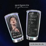  BTS ticket - Jimin chữ ký Go Drink Người nổi tiếng/Idol Cốc Giữ Nhiệt 600ml In tên, hình ảnh theo yêu cầu 