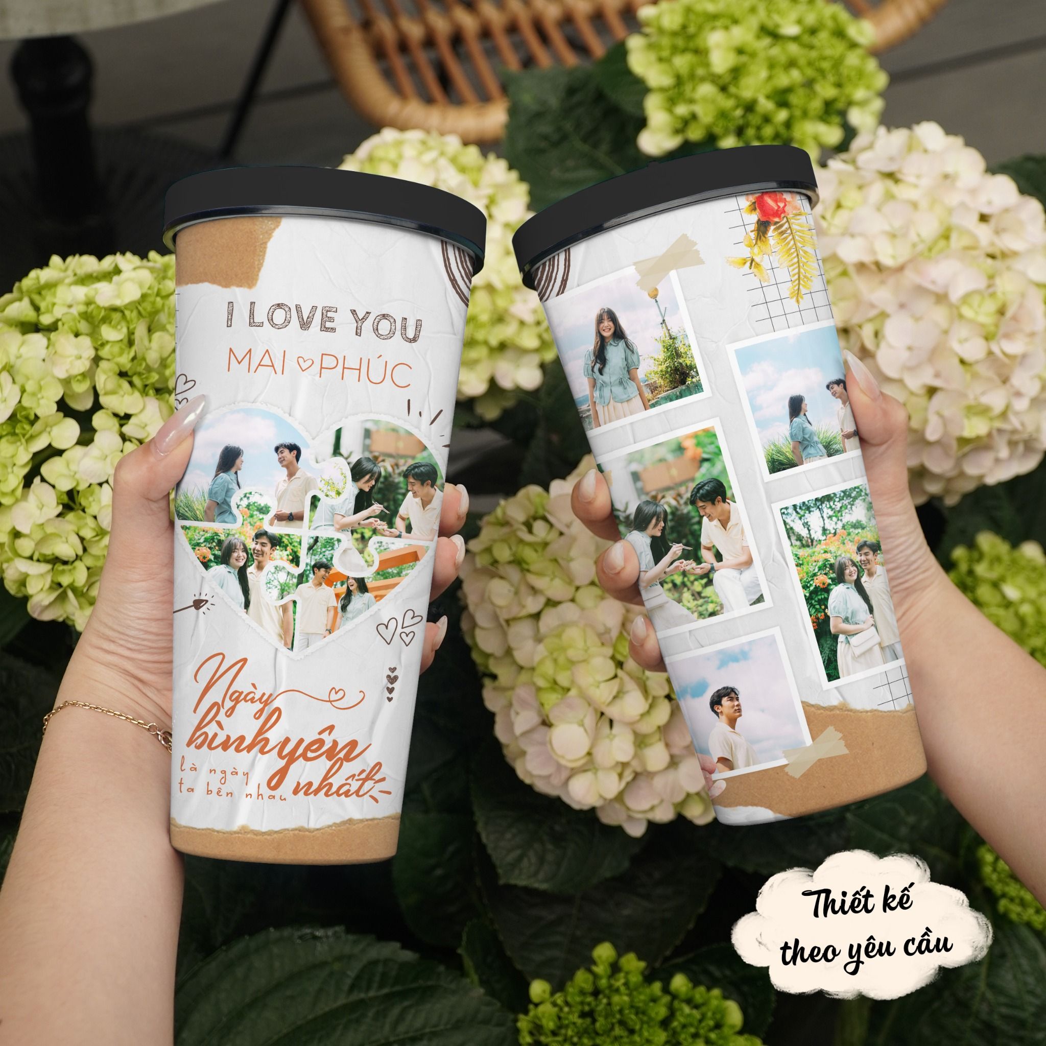  Ghép Ảnh Cặp Đôi Couple Love Go Drink In Tên Ghép Ảnh Ly giữ nhiệt 740ml In Tên, Hình Ảnh Theo Yêu Cầu 