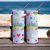  Positive Vibe For Summer Go Drink Phong cách sống Skinny 600ml In Tên, Hình Ảnh Theo Yêu Cầu 