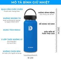  Bình Mèo Thần Tài Go Drink phong thủy Bình giữ nhiệt 950ml In tên, hình ảnh theo yêu cầu 