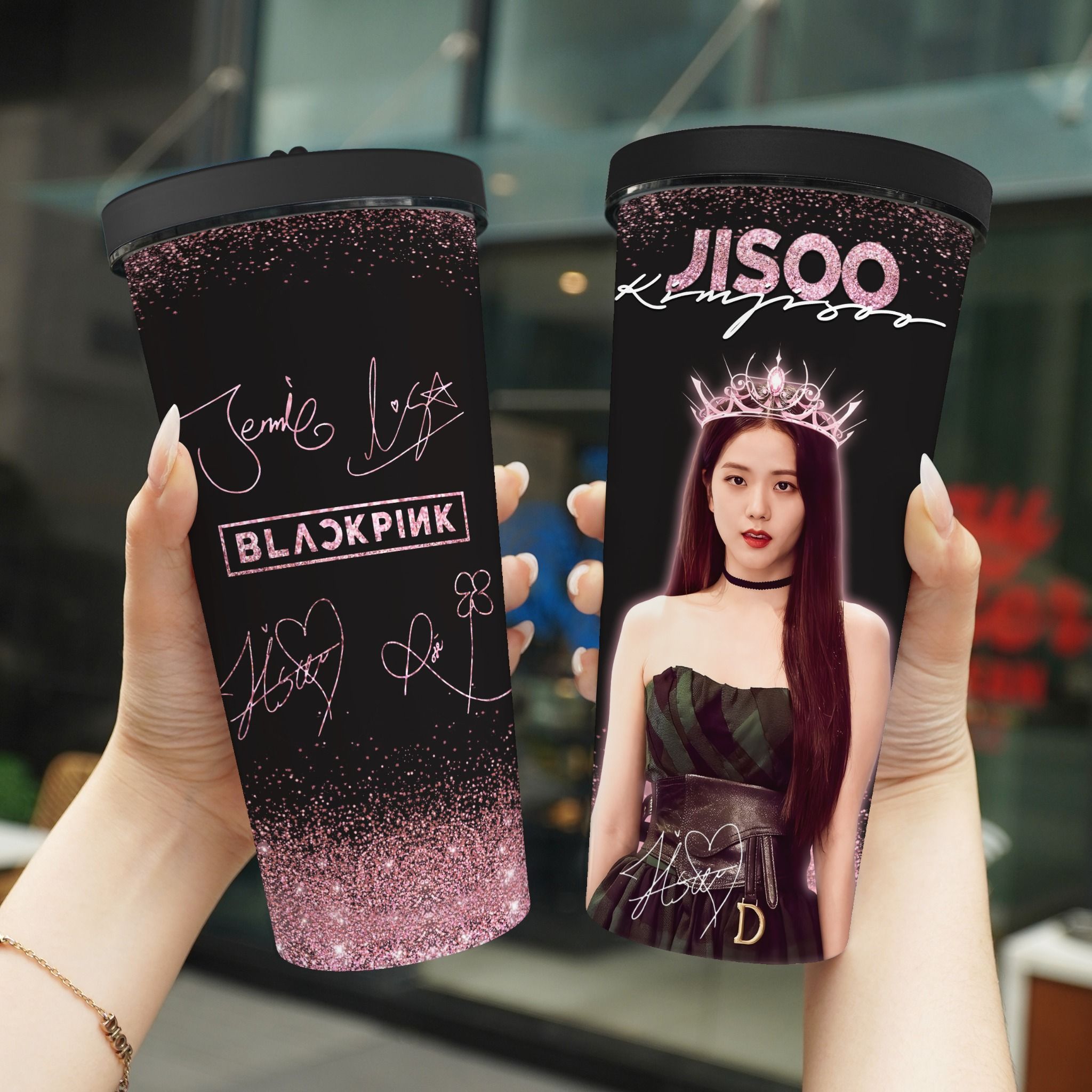  Blackpink Gilter Go Drink Người nổi tiếng/Idol Cốc giữ nhiệt 740ml In tên, hình ảnh theo yêu cầu 