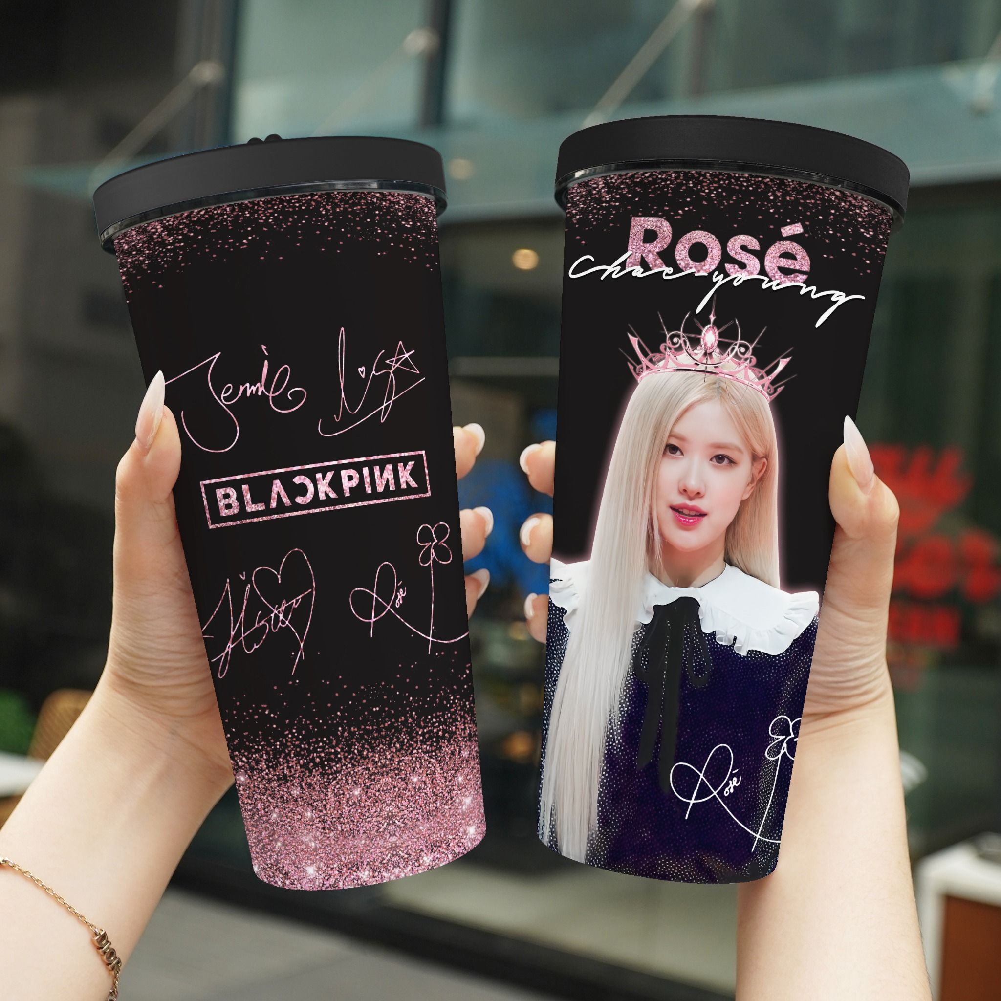  Blackpink Gilter Go Drink Người nổi tiếng/Idol Cốc giữ nhiệt 740ml In tên, hình ảnh theo yêu cầu 