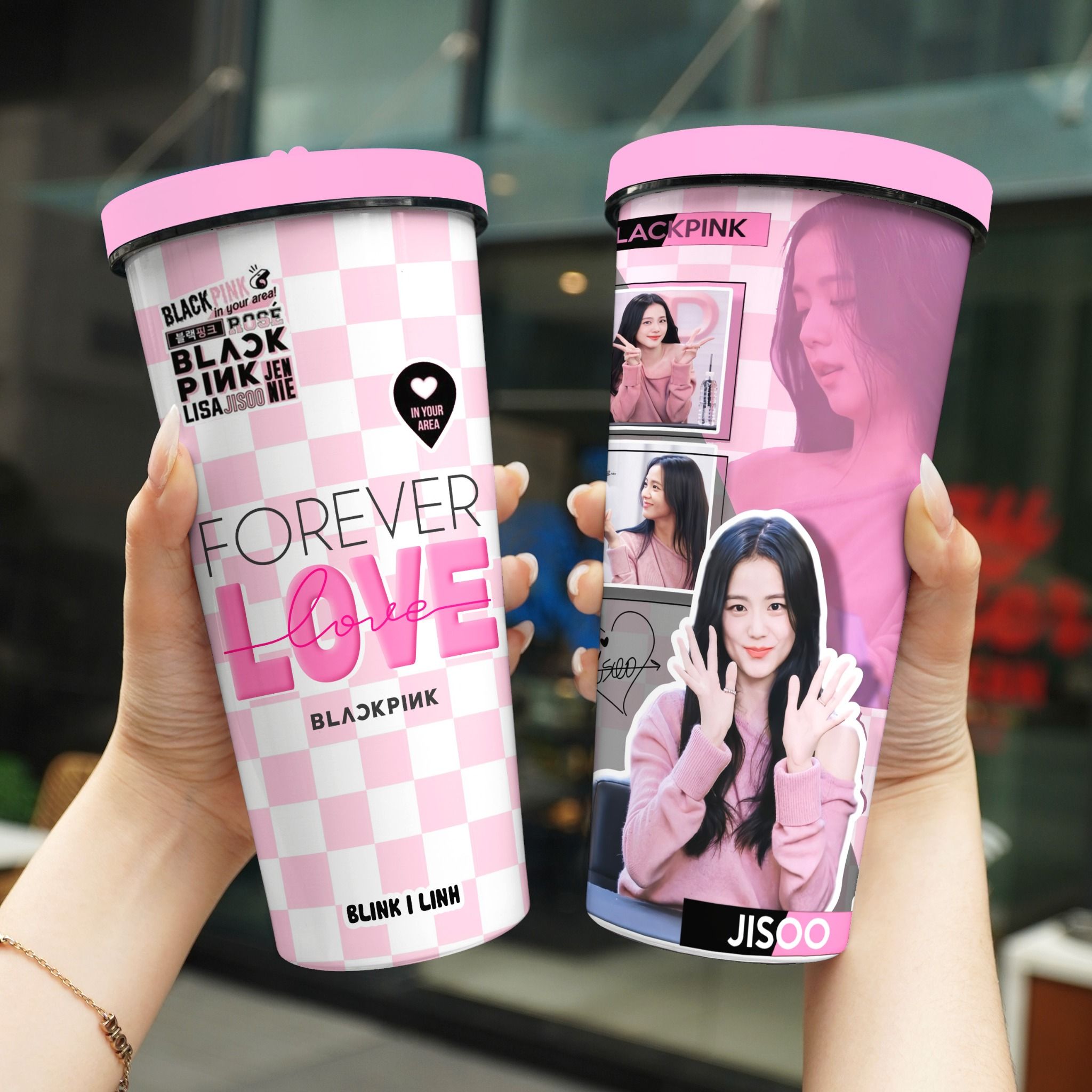  Blackpink Caro Go Drink Người nổi tiếng/Idol Cốc giữ nhiệt 740ml In tên, hình ảnh theo yêu cầu 