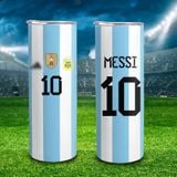  Đội tuyển quốc gia Argentina Go Drink Fans Bóng Đá Skinny 600ml In tên, hình ảnh theo yêu cầu 