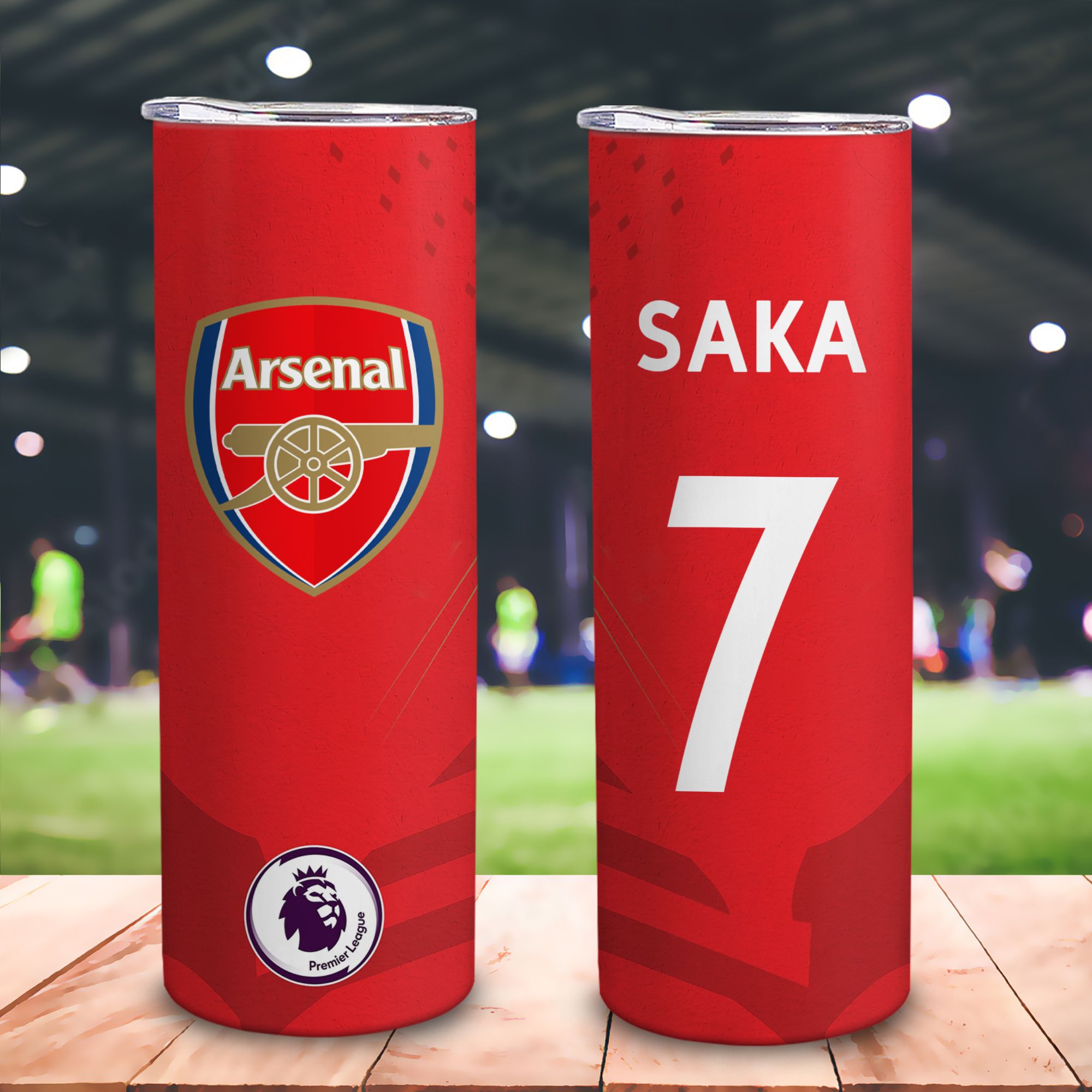  Arsenal fifa23 Go Drink  Skinny 600ml In tên, hình ảnh theo yêu cầu 