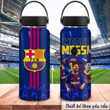  Barca 3 Sọc Kết Hợp cầu thủ Go Drink Fans Bóng Đá Bình giữ nhiệt 950ml In tên, hình ảnh theo yêu cầu 