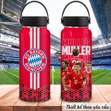  Bayern Munich 3 Sọc Kết Hợp cầu thủ Go Drink Fans Bóng Đá Bình giữ nhiệt 950ml In tên, hình ảnh theo yêu cầu 