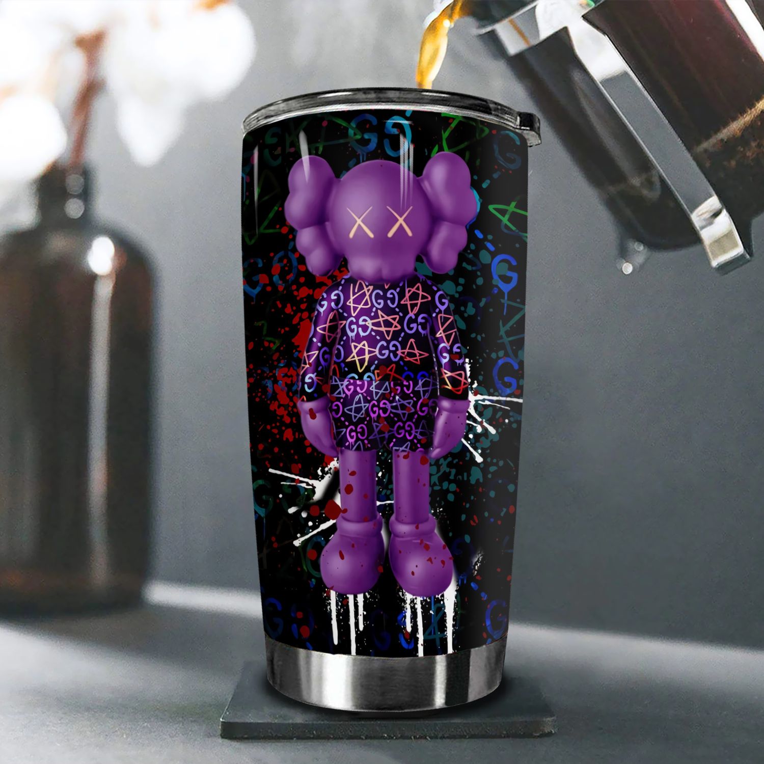  Bearbrick luxury Go Drink  Cốc Giữ Nhiệt 600ml In tên, hình ảnh theo yêu cầu 