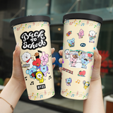  BT21 Âm Nhạc Back To School Go Drink In tên/ Ghép ảnh Cốc giữ nhiệt 740ml In tên, hình ảnh theo yêu cầu 