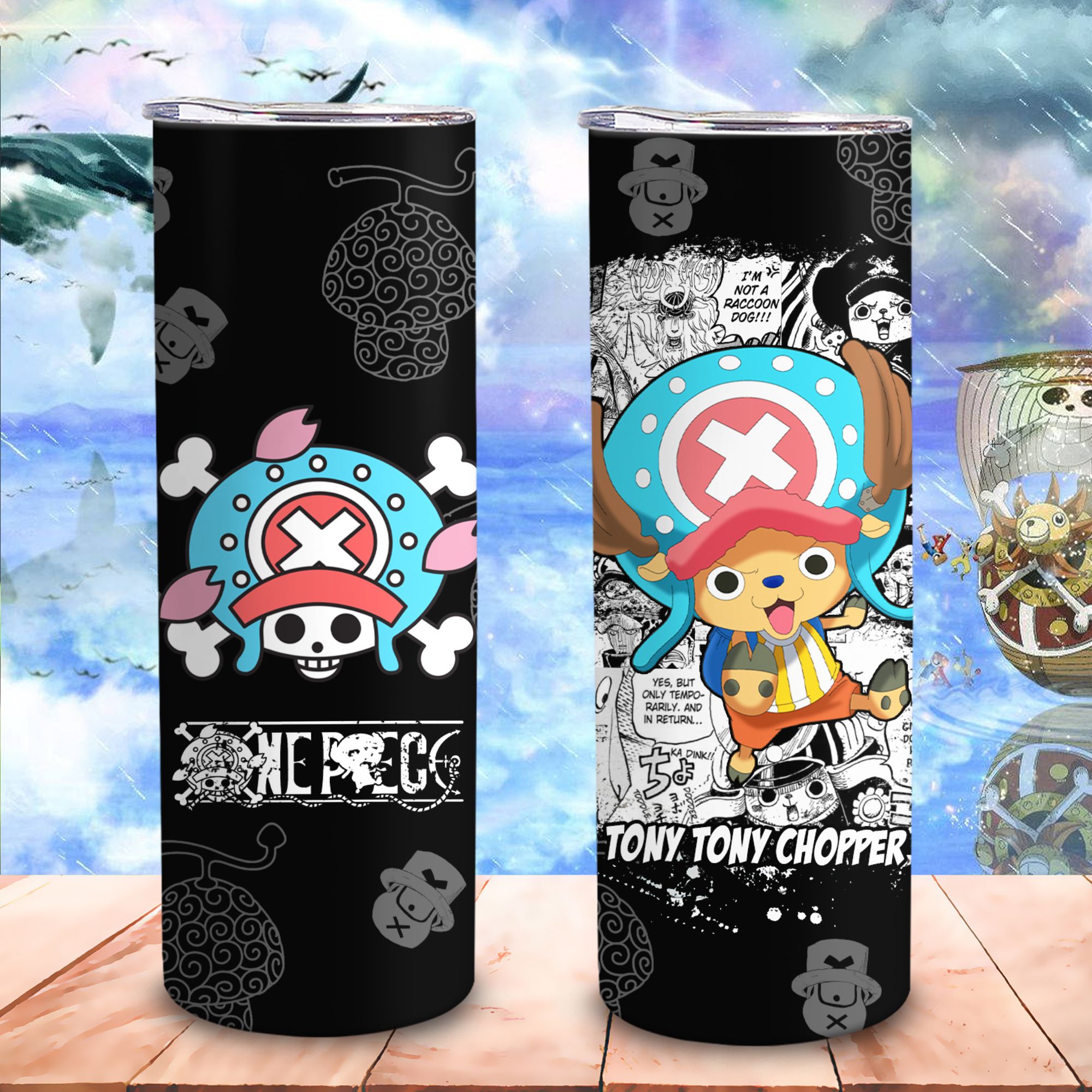  One Piece Đảo Hải Tặc Các Thành Viên  Go Drink Anime Skinny 600ml In Tên, Hình Ảnh Theo Yêu Cầu 
