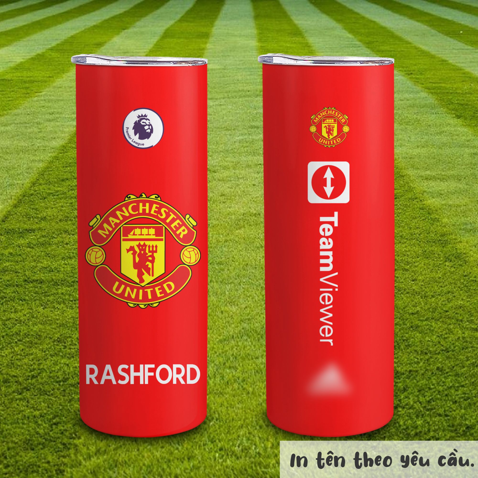  CLB Manchester United và Tên Cầu Thủ Go Drink  Skinny 600ml In tên, hình ảnh theo yêu cầu 