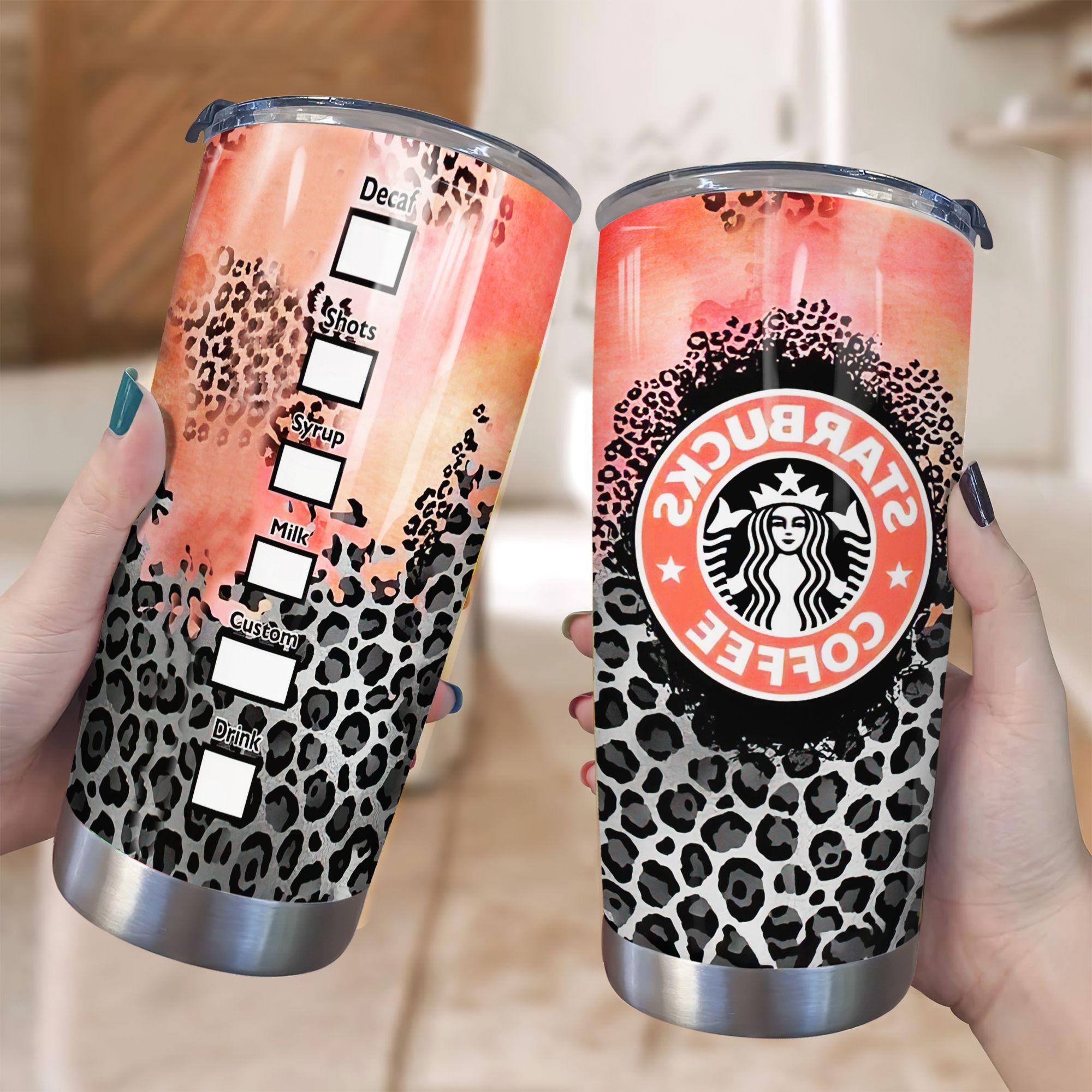  Starbuck Orange Go Drink Đồ Uống Cốc giữ nhiệt 600ml In tên, hình ảnh theo yêu cầu 