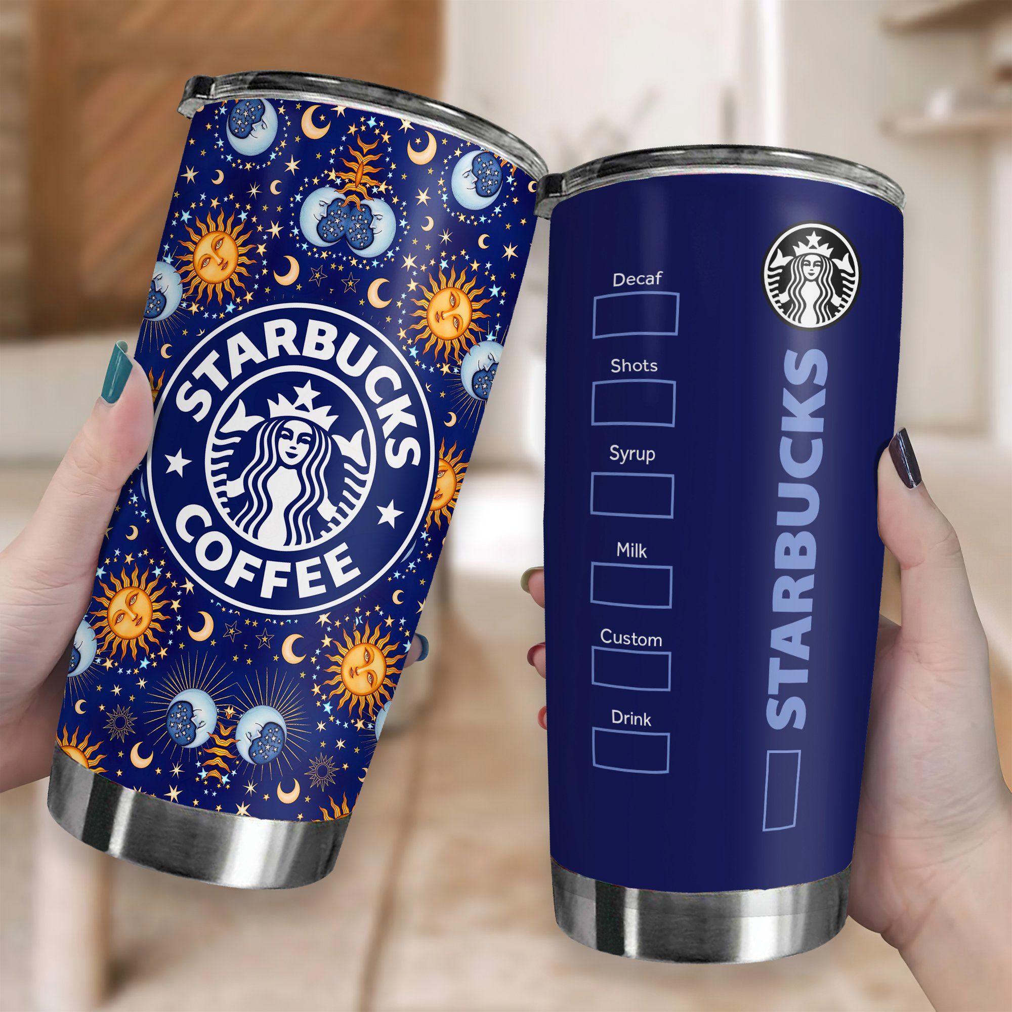  Starbuck Moon and Sun Go Drink Đồ Uống Cốc giữ nhiệt 600ml In tên, hình ảnh theo yêu cầu 