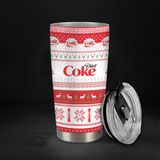  Cốc Giáng Sinh Coke Go Drink Đồ Uống Cốc Giữ Nhiệt 600ml In tên, hình ảnh theo yêu cầu 